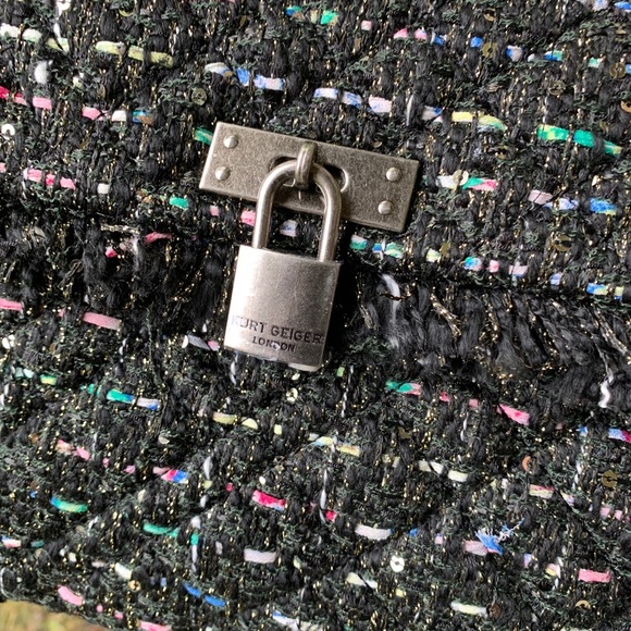 Authentic KURT GEIGER LONDON Tweed LG Crosb/Shoulder bag - Picture 14 of 15